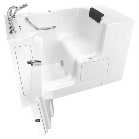 Gelcoat Premium Series 32 x 52-Inch Walk-in Tub With Soaking Bath - Left-Hand Drain With Faucet