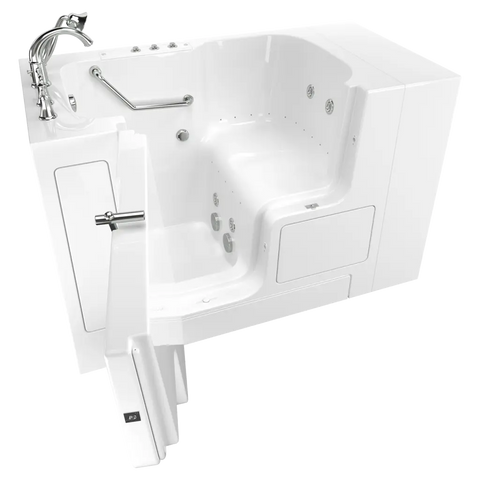 Gelcoat Value Series 32 x 52-Inch Walk-in Tub With Combination Air Spa and Whirlpool Systems - Left-Hand Drain With Faucet