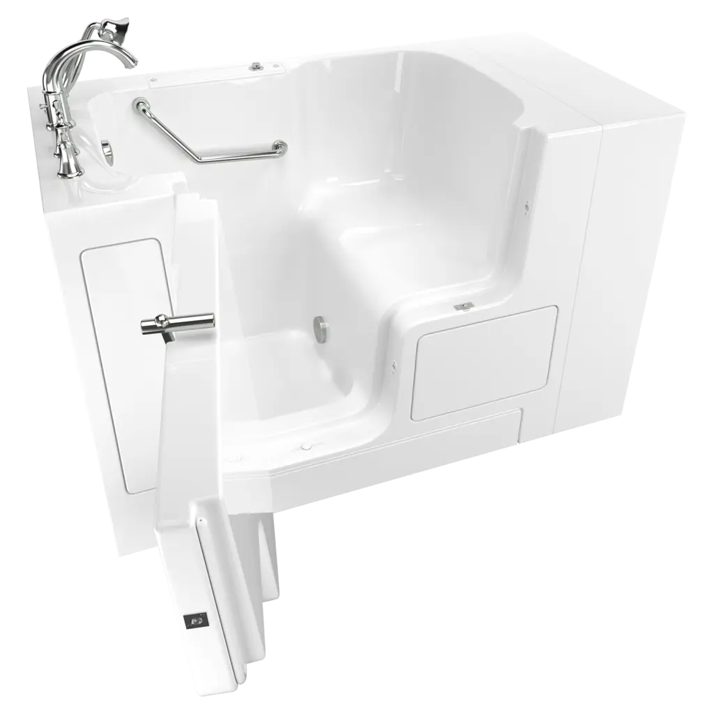 Gelcoat Value Series 32 x 52-Inch Walk-in Tub With Soaking Bath - Left-Hand Drain With Faucet // WHITE // 135238_Image_C3252OD.709.SLW-PC_GELCOAT_WIT_Walk-in_0_CDNwebp.webp