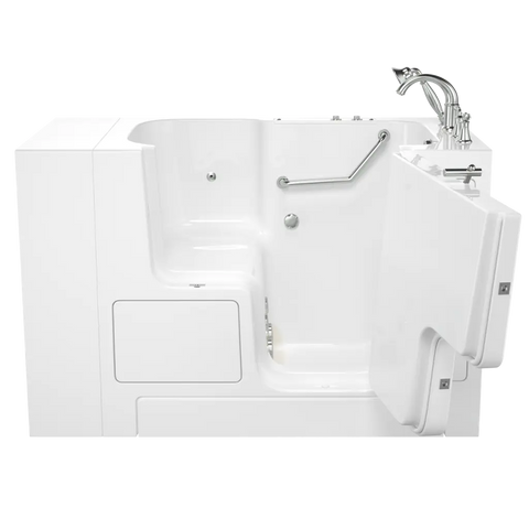 Gelcoat Value Series 32 x 52-Inch Walk-in Tub With Whirlpool System - Right-Hand Drain With Faucet