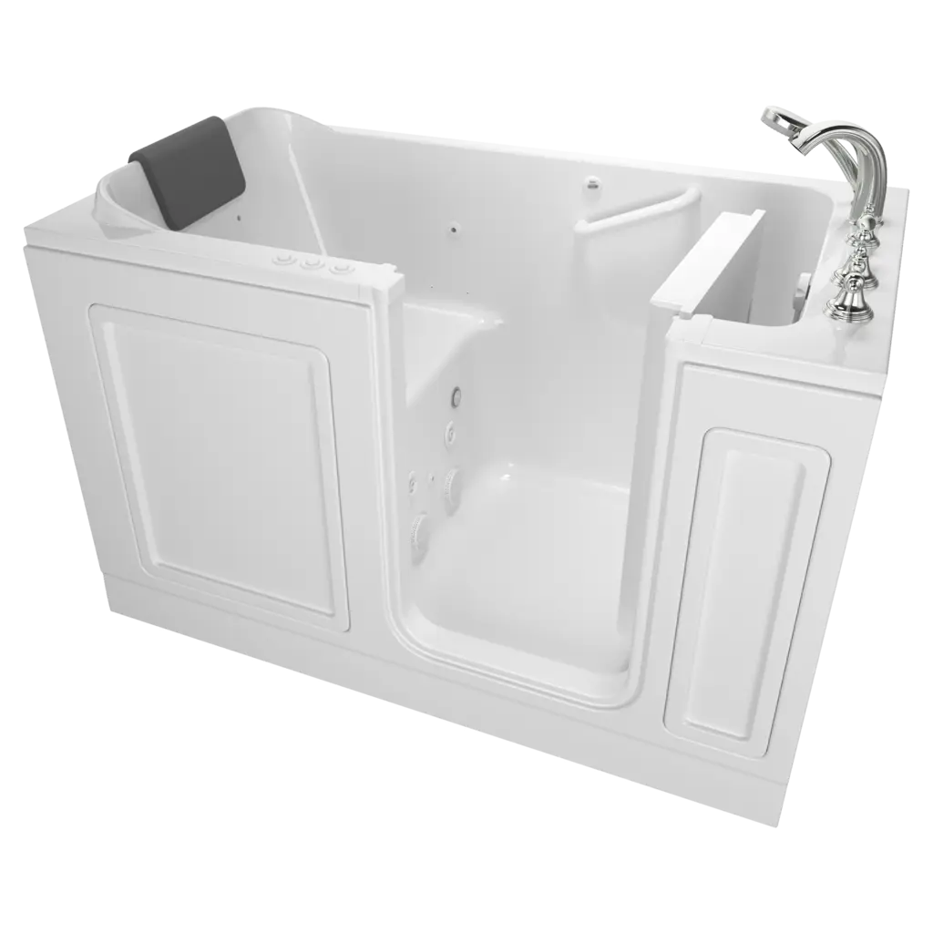 Acrylic Luxury Series 32 x 60-Inch Walk-in Tub With Combination Air Spa and Whirlpool Systems - Right-Hand Drain With Faucet // WHITE // 135246_Image_C3260.219.CRW_ACRYLIC_WIT_Walk-in_0_CDNwebp.webp