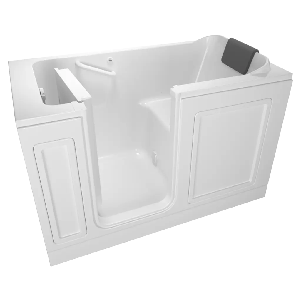 Acrylic Luxury Series 32 x 60-Inch Walk-in Tub With Whirlpool System - Left-Hand Drain With Faucet // WHITE // 135252_Image_C3260.219.WLW_ACRYLIC_WIT_Walk-in_0_CDNwebp.webp