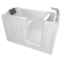 [C3260.219.WRW] Acrylic Luxury Series 32 x 60-Inch Walk-in Tub With Whirlpool System - Right-Hand Drain With Faucet - White
