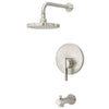 [TU431508.295] Boulevard 1.75 GPM Tub and Shower Trim Kit with Water-Saving Showerhead and Pressure Balance Cartridge with Lever Handle - Brushed Nickel
