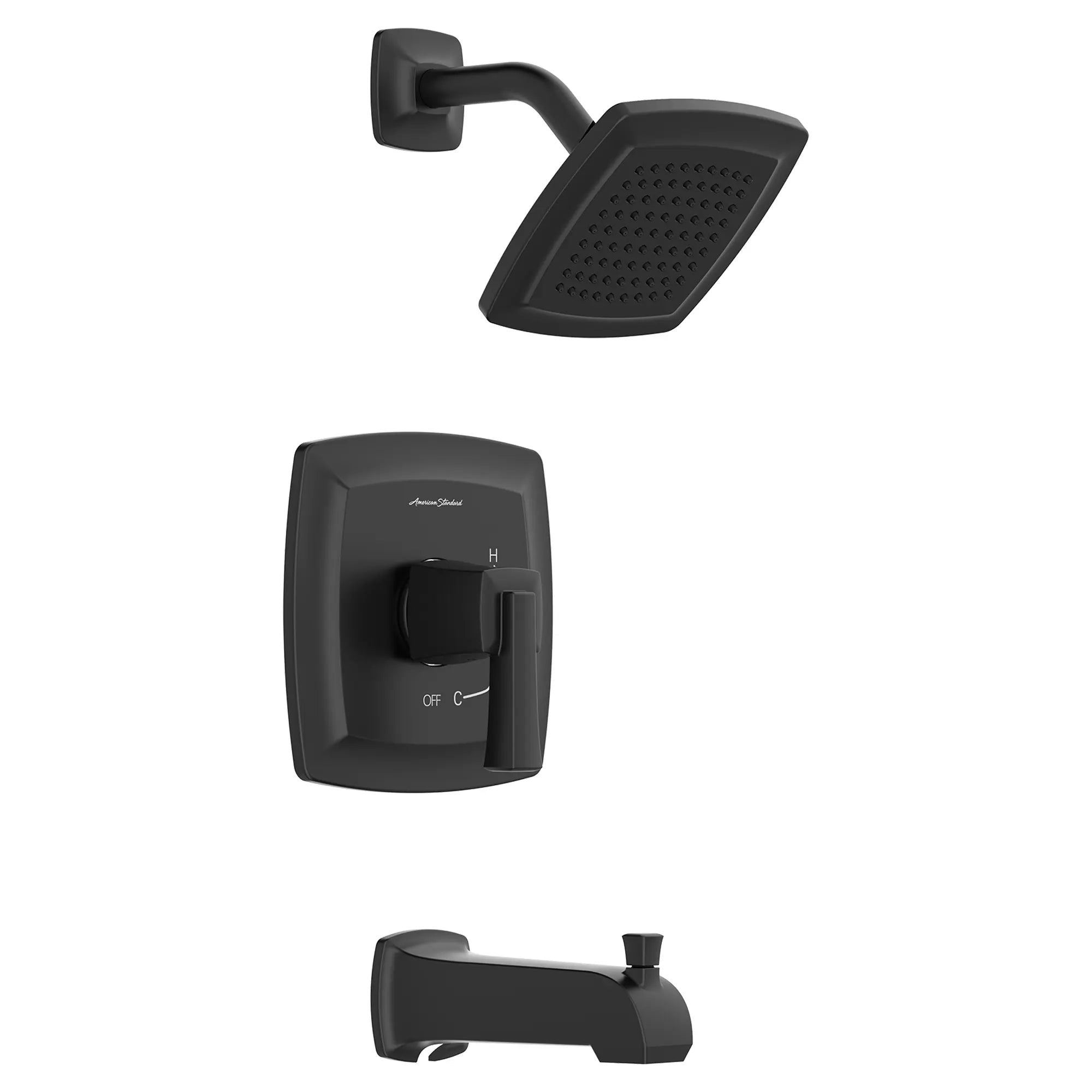 Townsend® 1.75gpm/6.6 L/min Tub and Shower Trim Kit With Water-Saving Showerhead, Double Ceramic Pressure Balance Cartridge With Lever Handle // TUB & SHOWER / 1.75 GPM / MATTE BLACK // 152288_TU353508.243_2_0_CDNwebp.webp