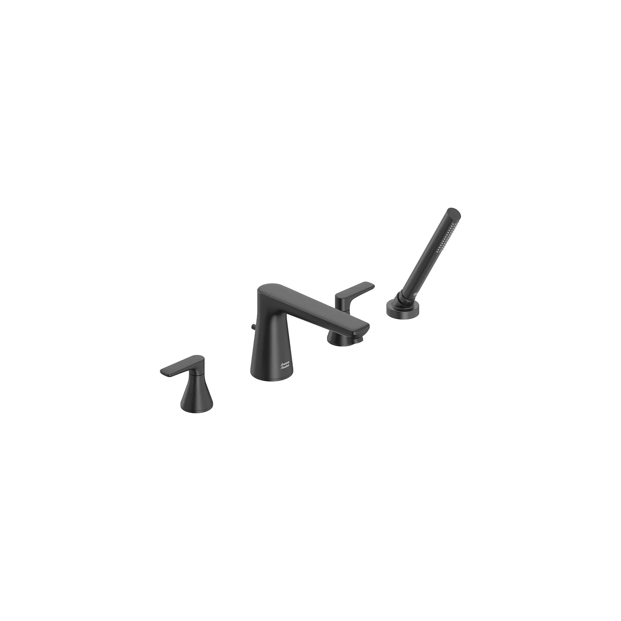 Aspirations 4-Hole 2-Handle Deck Mount Roman Tub Faucet  With Lever Handles and Personal Shower // MATTE BLACK // 155610_Aspirations_SiloRight_t061901.243_0001_Jan2023_0_CDNwebp.webp