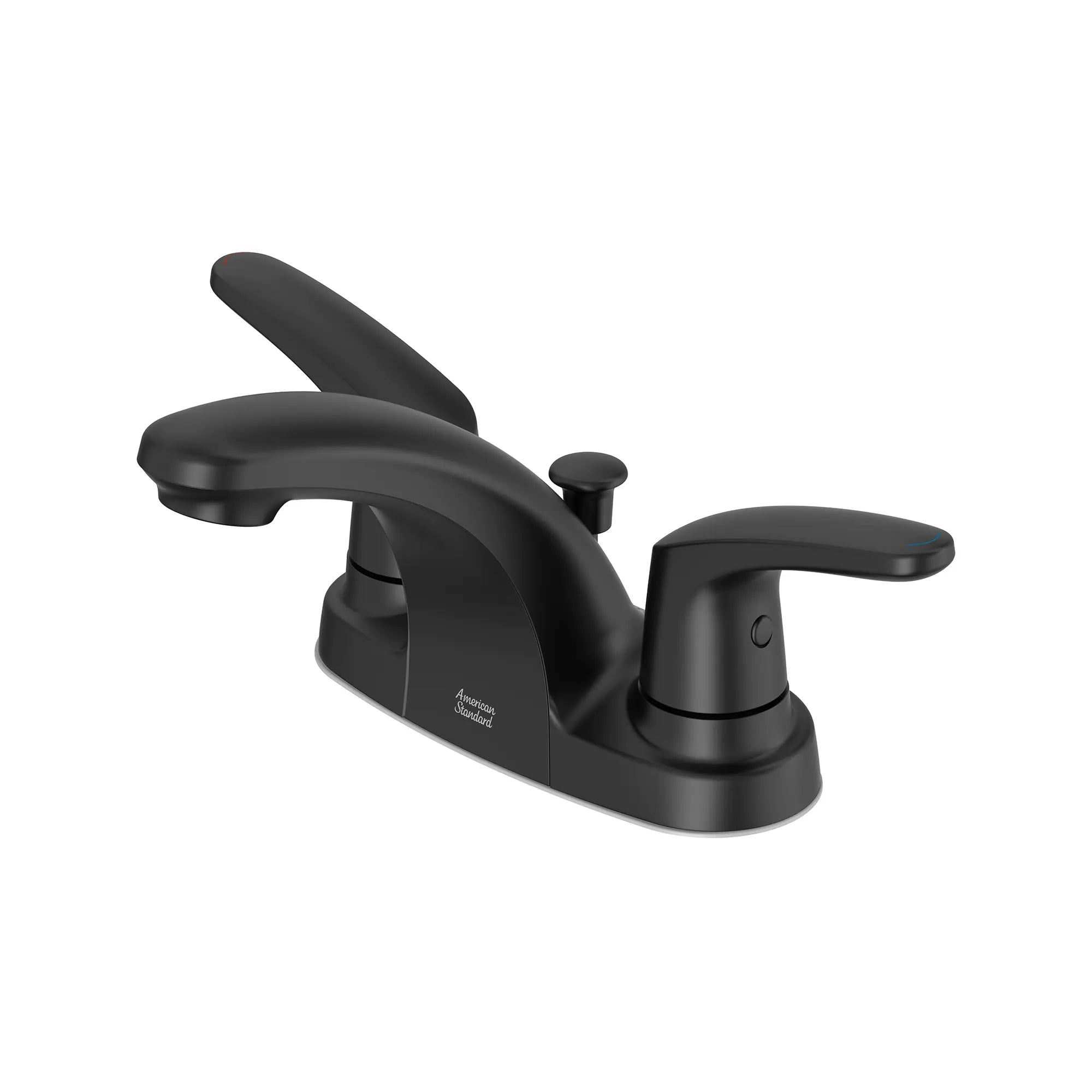 Colony® PRO 4-Inch Centerset 2-Handle Bathroom Faucet 1.2 gpm/4.5 Lpm With Lever Handles // MATTE BLACK // 166384_Colony_SiloLeft_7075200.243_0001_Aug2023_0_CDNwebp.webp