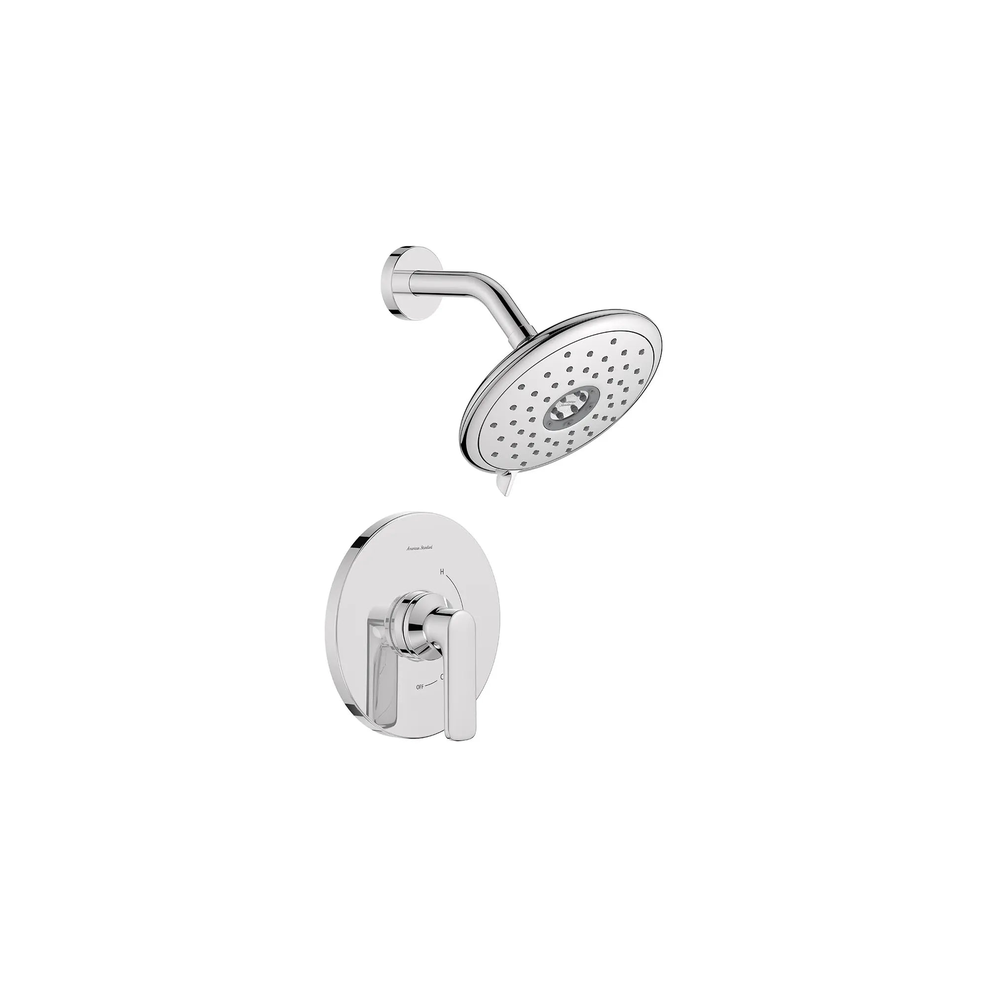 Aspirations 1.8 gpm/6.8L/min Shower Trim Kit With Water-Saving Showerhead and Double Ceramic Pressure Balance Cartridge With Lever Handle // SHOWER / POLISHED CHROME // 166454_Aspirations_SiloRight_tu061507.002_0001_Feb2023_0_CDNwebp.webp
