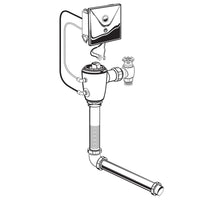 [606B222.007] Ultima Selectronic Concealed Toilet Flush Valve, Base Model, Piston-Type, 1.28 gpf/4.8 Lpf - No Finish