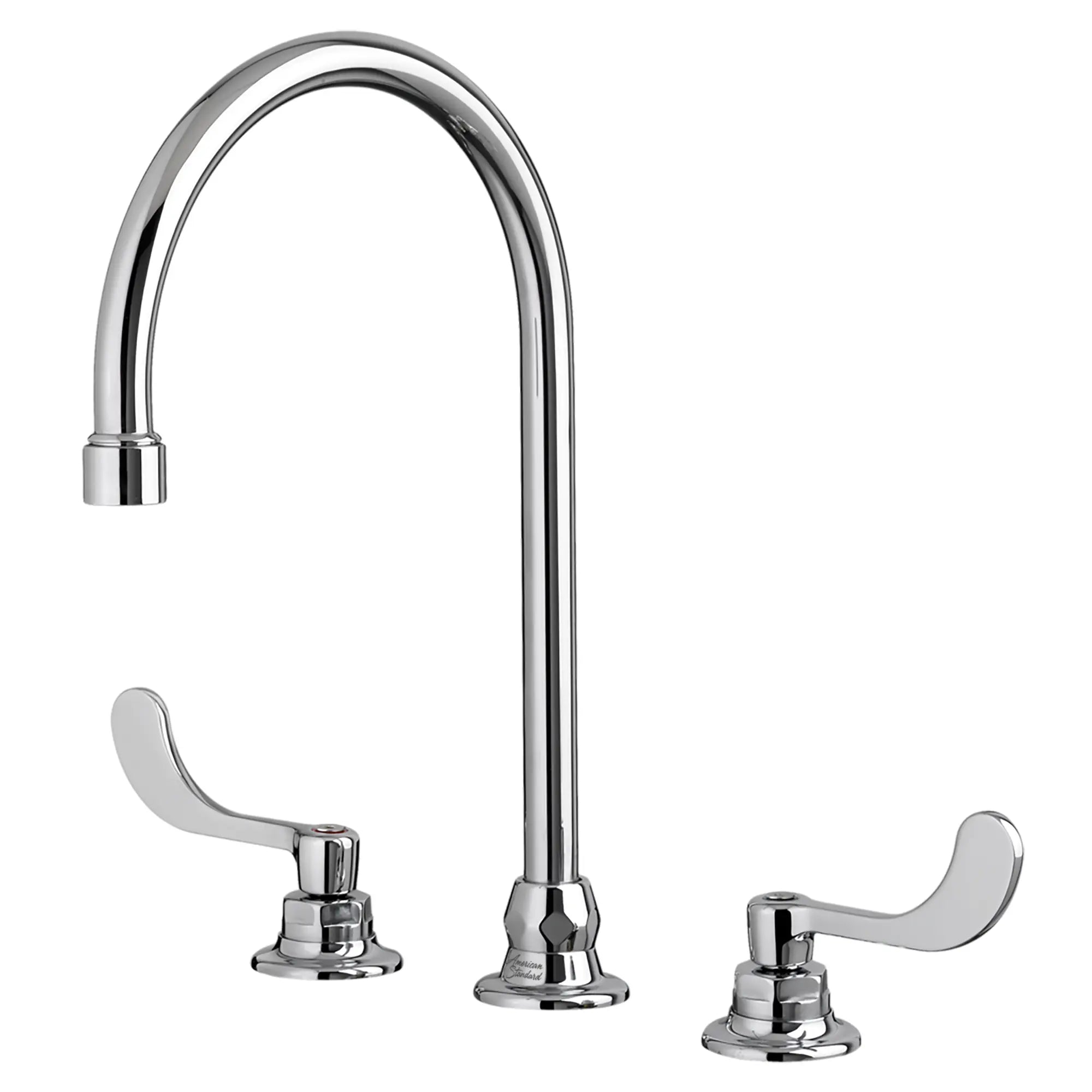 Monterrey® 8-Inch Widespread 8-inch Reach Gooseneck Faucet With Wrist Blade Handles 1.5 gpm/5.7 Lpm // POLISHED CHROME // 167148_6540178002_1_0_CDNwebp.webp