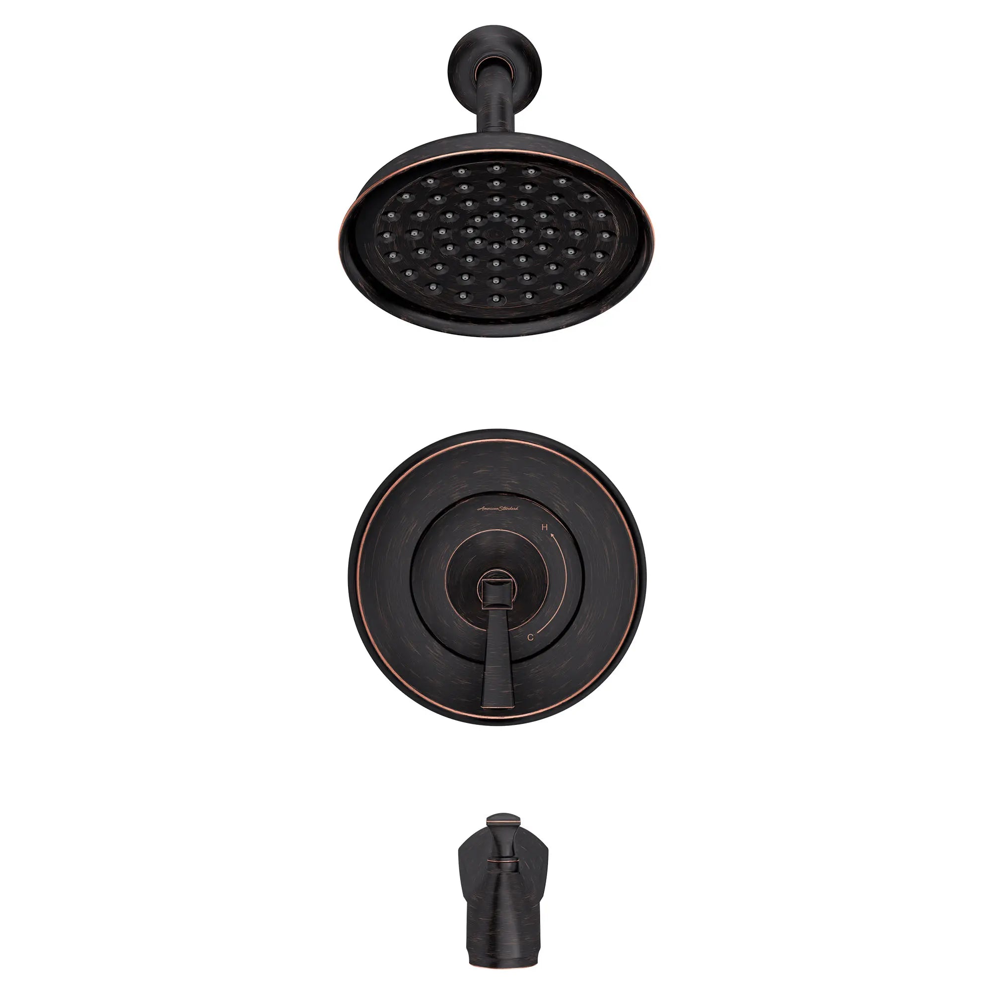 Glenmere 1.8 gpm/6.8 L/min Tub and Shower Trim Kit With Water-Saving Showerhead, Double Ceramic Pressure Balance Cartridge With Lever Handle // TUB & SHOWER / LEGACY BRONZE // 167196_TU617502278_TU617508278_0_CDNwebp.webp