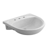 [9960908.020] Mezzo Semi-Countertop Sink Less Overflow with 8-Inch Widespread - White