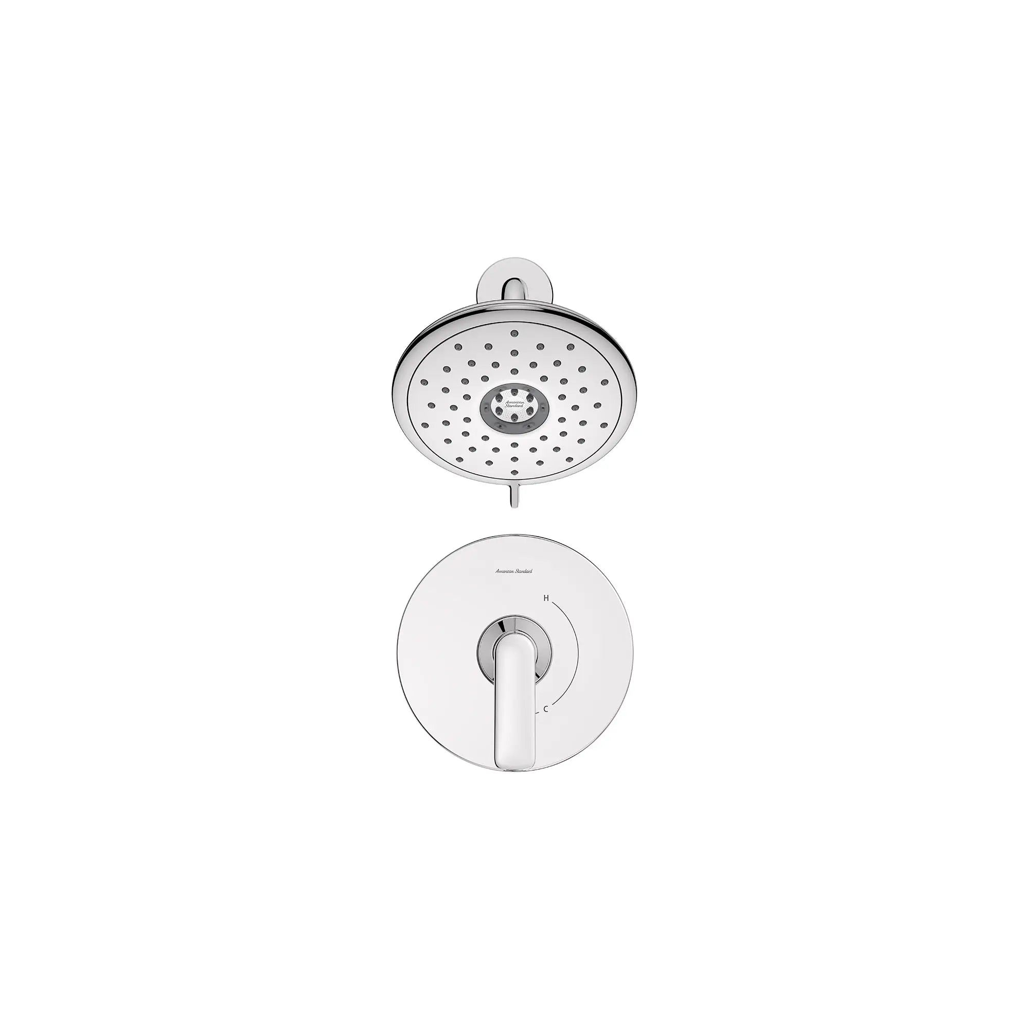 Aspirations 1.8 gpm/6.8L/min Shower Trim Kit With Water-Saving Showerhead and Double Ceramic Pressure Balance Cartridge With Lever Handle // SHOWER / POLISHED CHROME // 168503_Aspirations_SiloFront_tu061507.002_0001_Feb2023_0_CDNwebp.webp