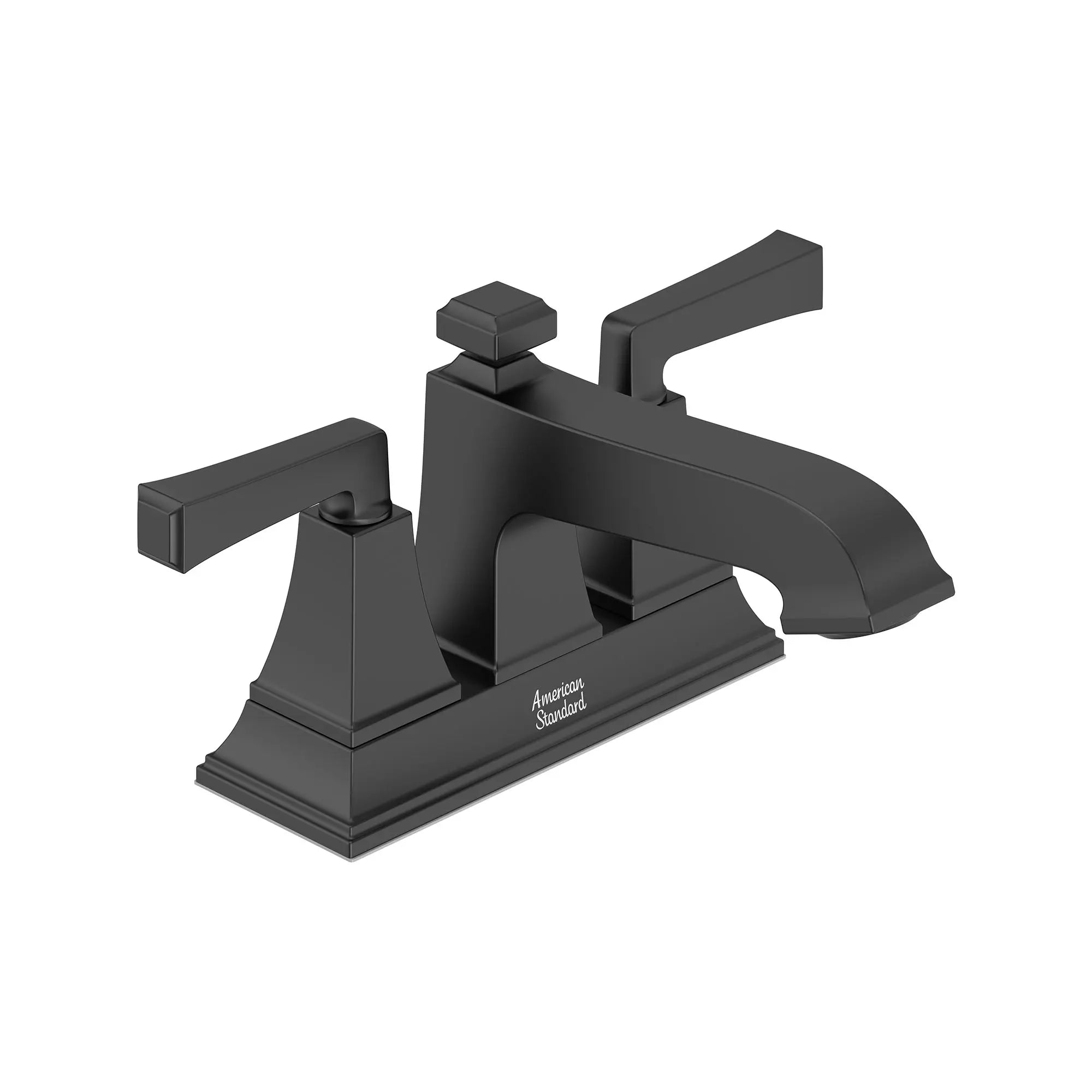 Town Square® S 4-Inch Centerset 2-Handle Bathroom Faucet 1.2 gpm/4.5 L/min With Lever Handles // MATTE BLACK // 168578_TownSquareS_SiloRight_7455207.243_0001_Jan2023_0_CDNwebp.webp