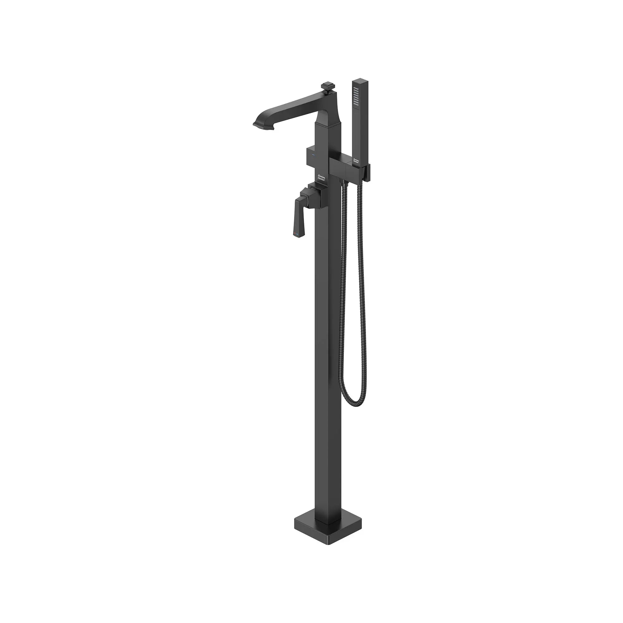 Town Square® S Freestanding Bathtub Faucet With Lever Handle for Flash® Rough-In Valve // MATTE BLACK // 168727_TownSquareS_SiloLeft_T455951.243_0002_Jan2023_0_CDNwebp_ce66065a-6e4b-474a-bf1f-9e0a197c25c4.webp