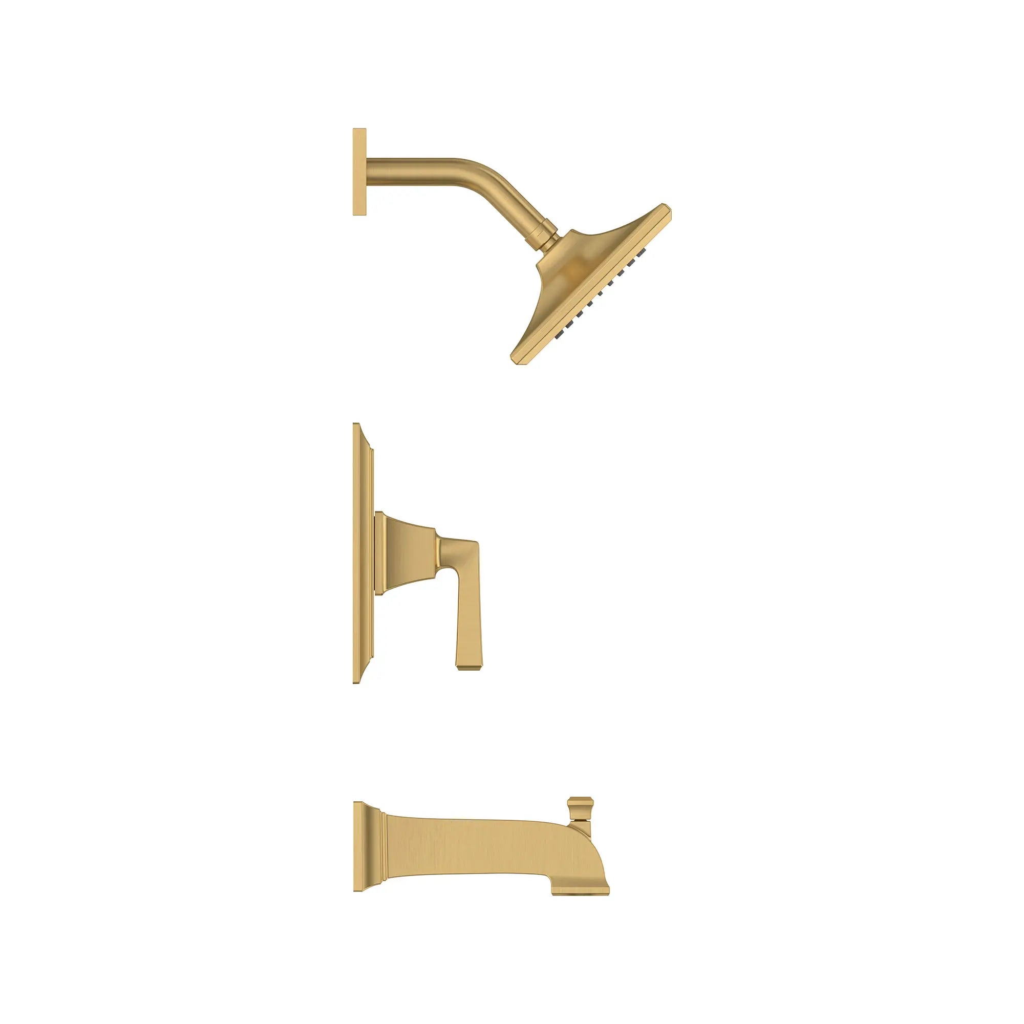 Town Square S 1.75 gpm/6.8 L/min Tub and Shower Trim Kit With Water-Saving Showerhead, Double Ceramic Pressure Balance Cartridge With Lever Handle // TUB & SHOWER / 1.75 GPM / BRUSHED COOL SUNRISE // 168821_TownSquareS_SiloSide_TU455508.GN0_0006_Apr2023_0_CDNwebp.webp