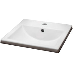 [0642101.020] Marquette Drop-In Bathroom Sink, Single Hole - White
