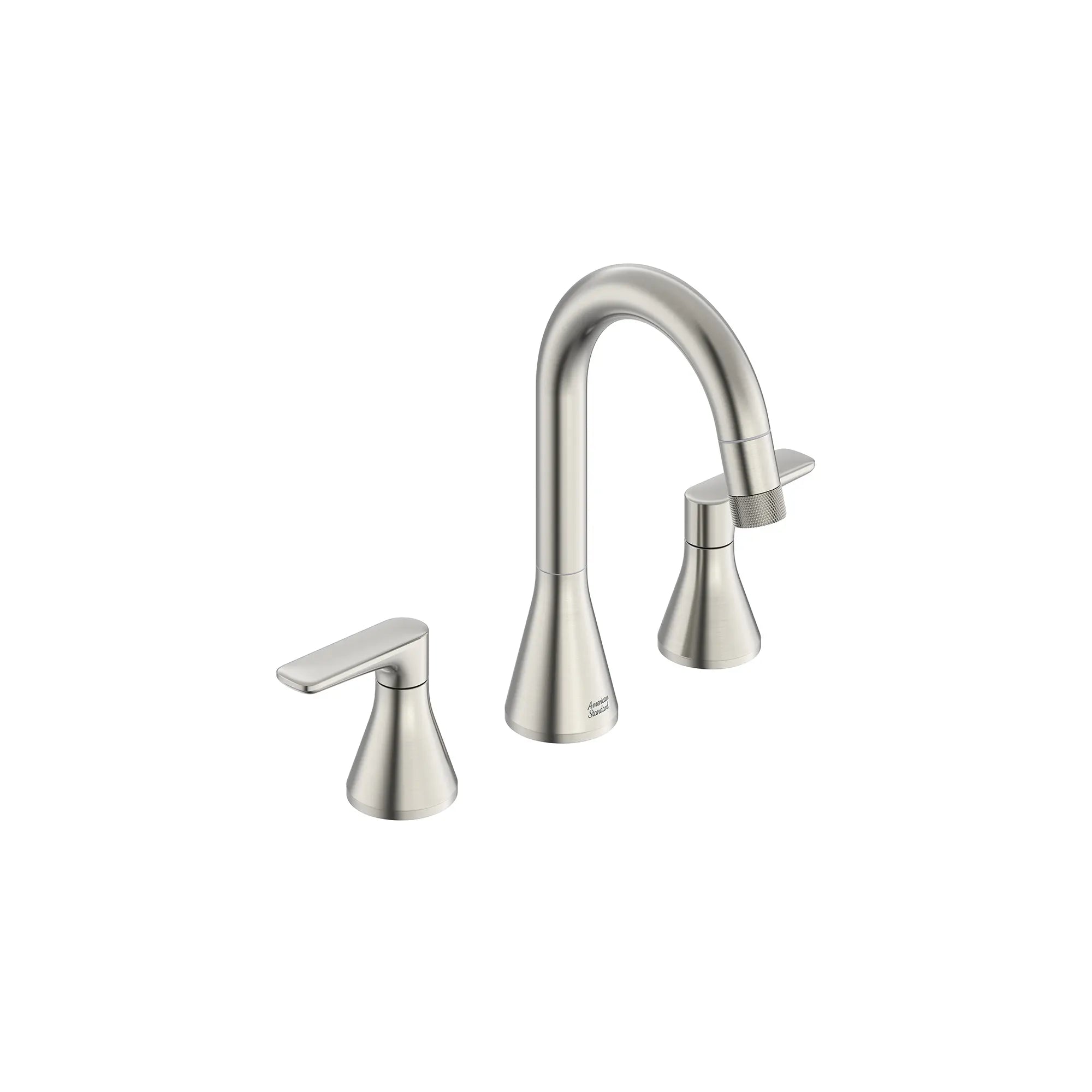 Aspirations® 8-Inch Widespread 2-Handle Pull-Down Bathroom Faucet 1.2gpm/4.5 L/min With Lever Handles // BRUSHED NICKEL // 169257_Aspirations_SiloRight_7061821.295_0001_Jun2023_0_CDNwebp_90702715-127a-47e0-8fdc-a49a88a243f9.webp