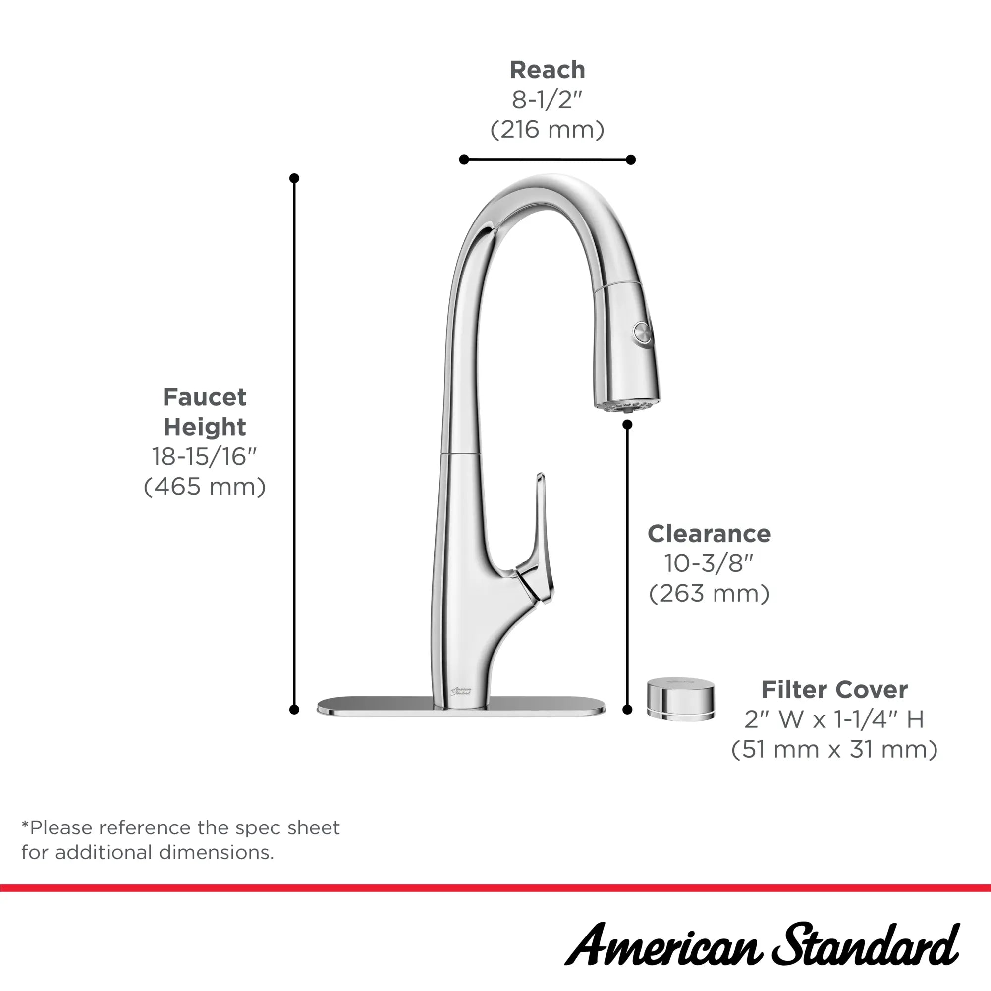 Saybrook® Single-Handle Pull-Down Dual Spray Kitchen Faucet 1.5 gpm/5.7 L/min With Filter // POLISHED CHROME // 169321_Saybrook_Infographic_4902330_0001_JUN2023_0_CDNwebp.webp
