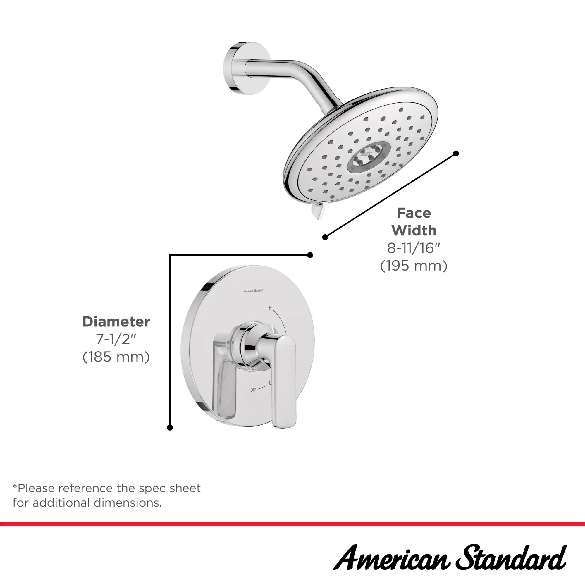 Aspirations 1.8 gpm/6.8L/min Shower Trim Kit With Water-Saving Showerhead and Double Ceramic Pressure Balance Cartridge With Lever Handle // SHOWER / POLISHED CHROME // 169498_Aspirations_Infographic_TU061507_0003_AUG2023_0_CDNwebp.webp