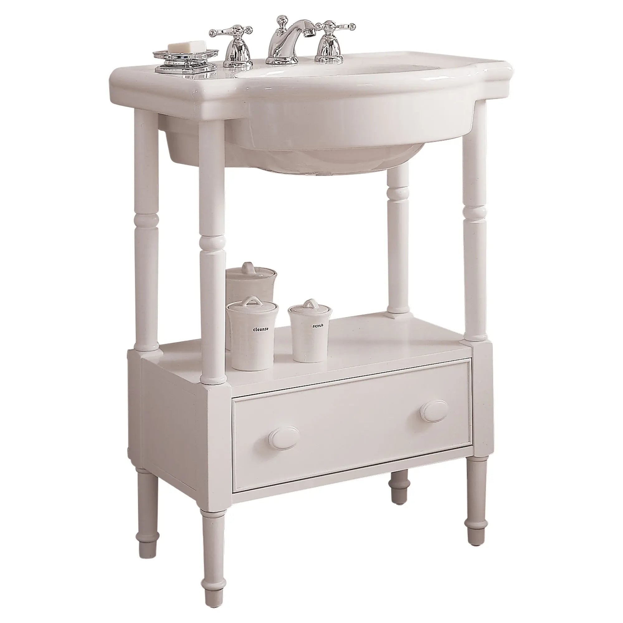 Retrospect® 8-Inch Widespread Pedestal Sink Top Retrospect® 8-Inch Widespread Pedestal Sink Top