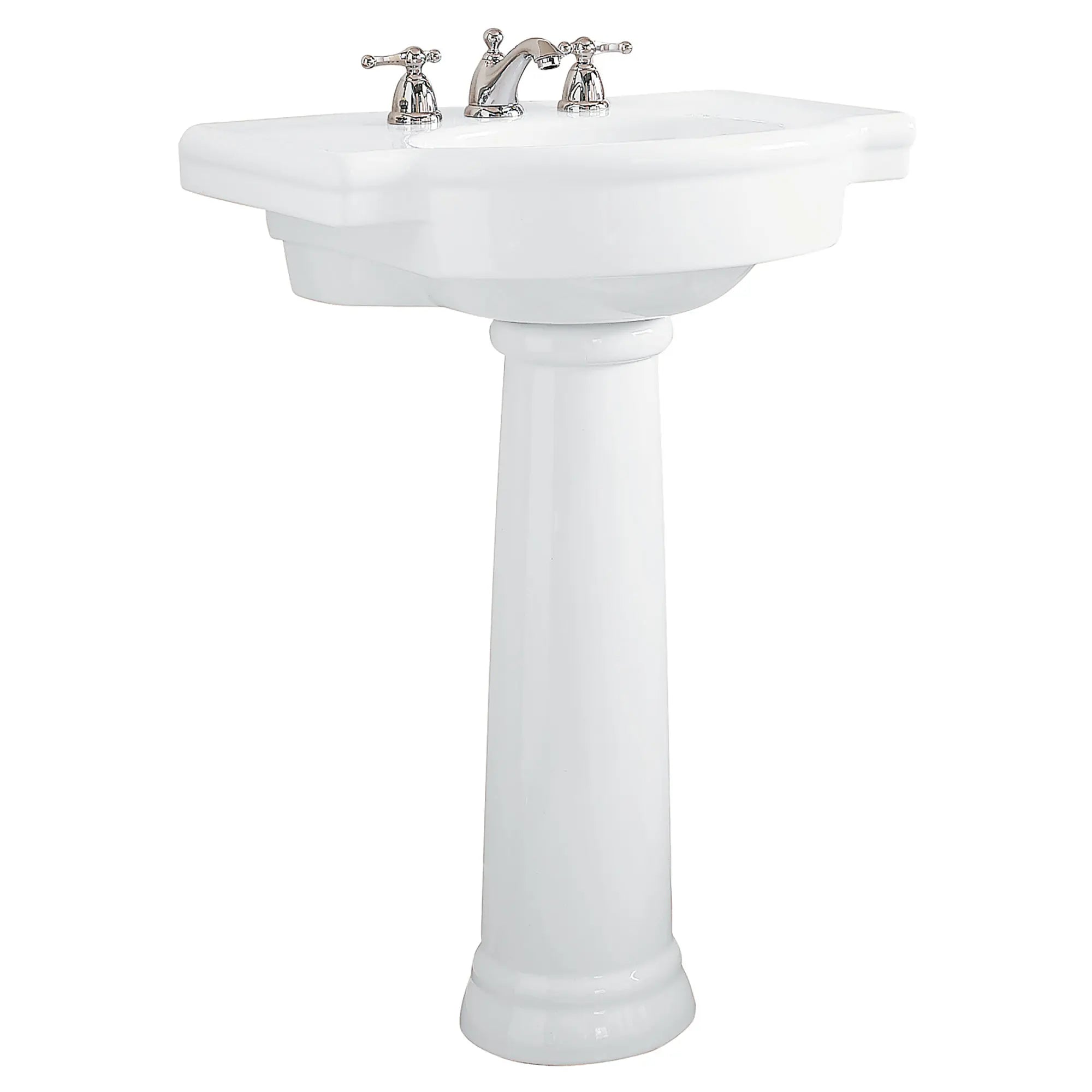 トップス Pedestal Retrospect® 8-Inch Widespread Pedestal Sink Top and Leg Combination