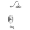 [T440502.002] Quentin 2.5 GPM Tub and Shower Trim Kit with Rain Showerhead and Lever Handle - Polished Chrome
