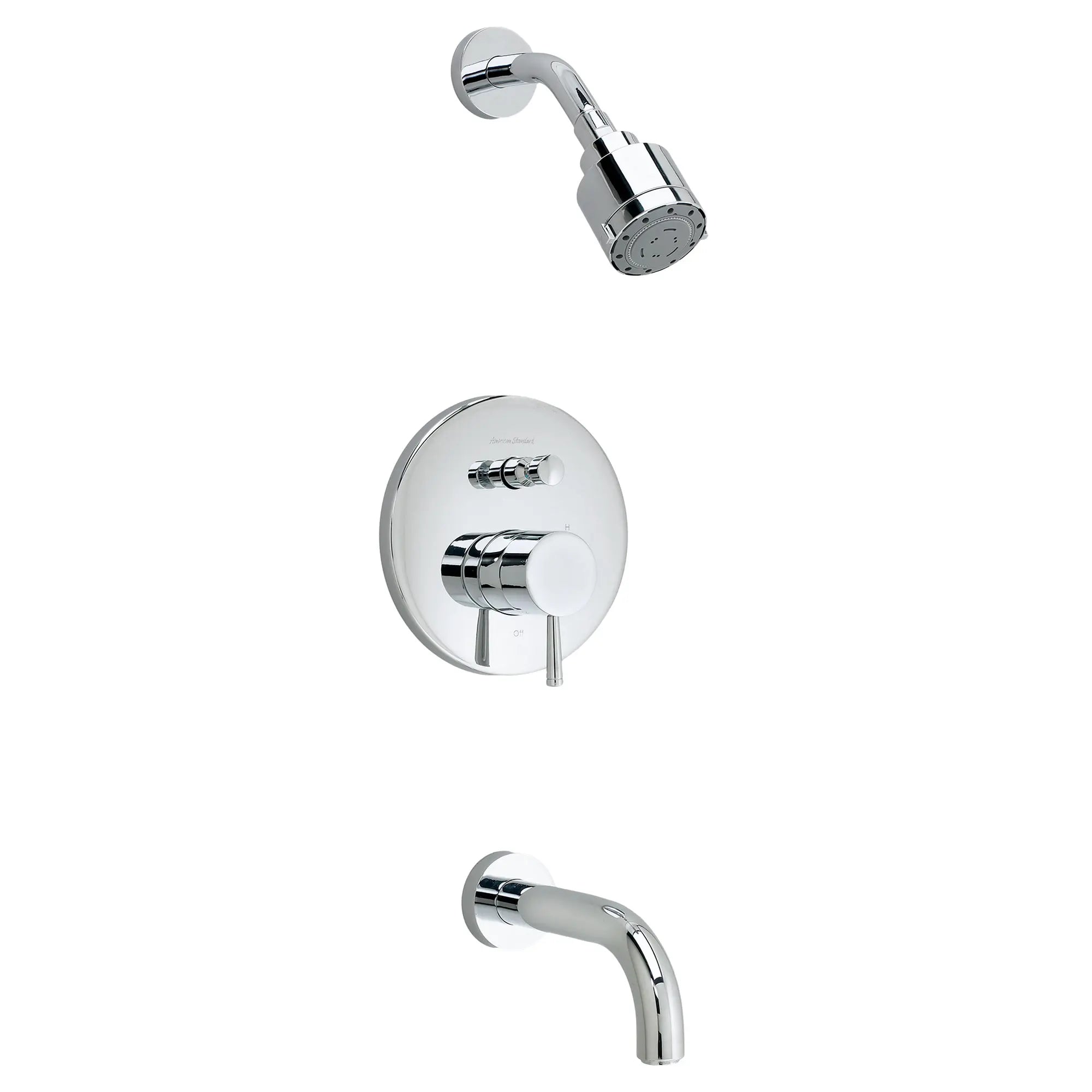 Serin® 2.5 gpm/9.5 L/min Tub and Shower Trim Kit With Rain Shower Head, Double Ceramic Pressure Balance Cartridge With Lever Handle // POLISHED CHROME // 169878_P-T064602002_0_CDNwebp.webp