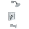 [T555502.002] Town Square 2.5 GPM Tub and Shower Trim Kit with Rain Showerhead and Lever Handle - Polished Chrome