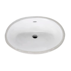 [0495300.020] Ovalyn Small Under Counter Sink With Glazed Underside - White