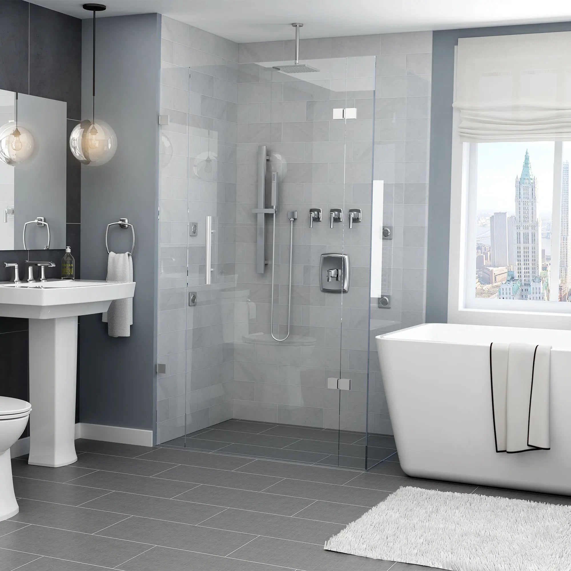 FloWise Square 1.5 gpm/5.7 L/min (Measurement) Single Function Water-Saving Hand Shower // POLISHED CHROME // 174268_B-1660841002_0_CDNwebp.webp