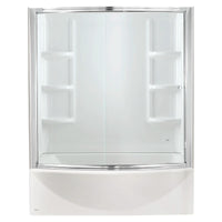 [AM00495400.213] Saver 60" Bypass Tub Door, Clear - Silver Shine