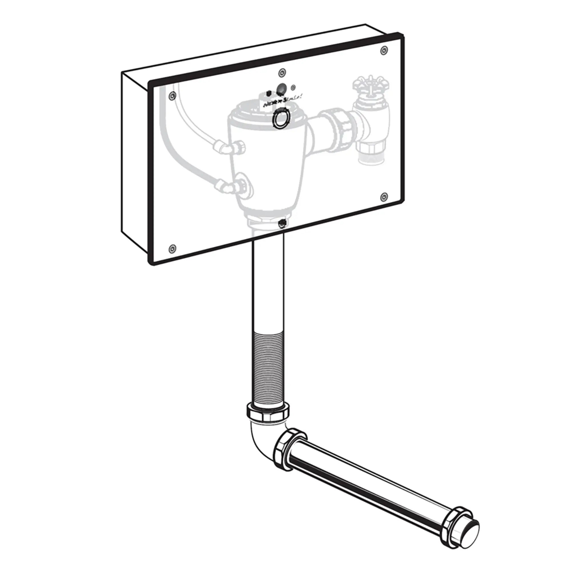 Ultima Selectronic Concealed Toilet Flush Valve with Wall Box, Base Model, Piston-Type, 1.6 gpf/6.0 Lpf // NO FINISH // 174652_606B362.007_0_CDNwebp.webp