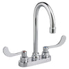 [7500174.002] Monterrey® 4-Inch Centerset Gooseneck Faucet With Wrist Blade Handles 0.35 gpm/1.3 Lpm - Polished Chrome