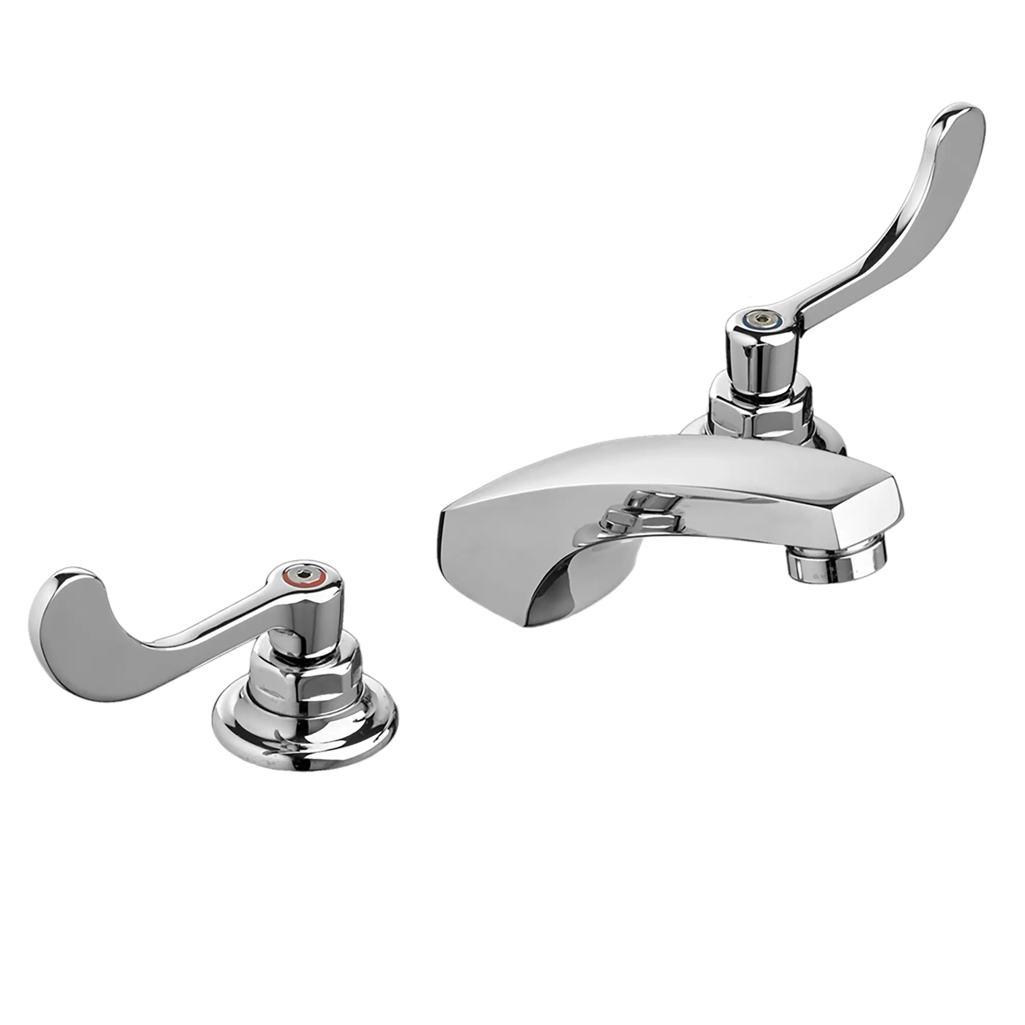Monterrey® 8-Inch Widespread Cast Faucet With Wrist Blade Handles 1.5 gpm/5.7 Lpm With Flexible Underbody // POLISHED CHROME // 174697_6500270002_0_CDNwebp.webp