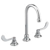 [6540270.002] Monterrey® 8-Inch Widespread Gooseneck Faucet With Wrist Blade Handles 1.5 gpm/5.7 Lpm With Flexible Underbody - Polished Chrome