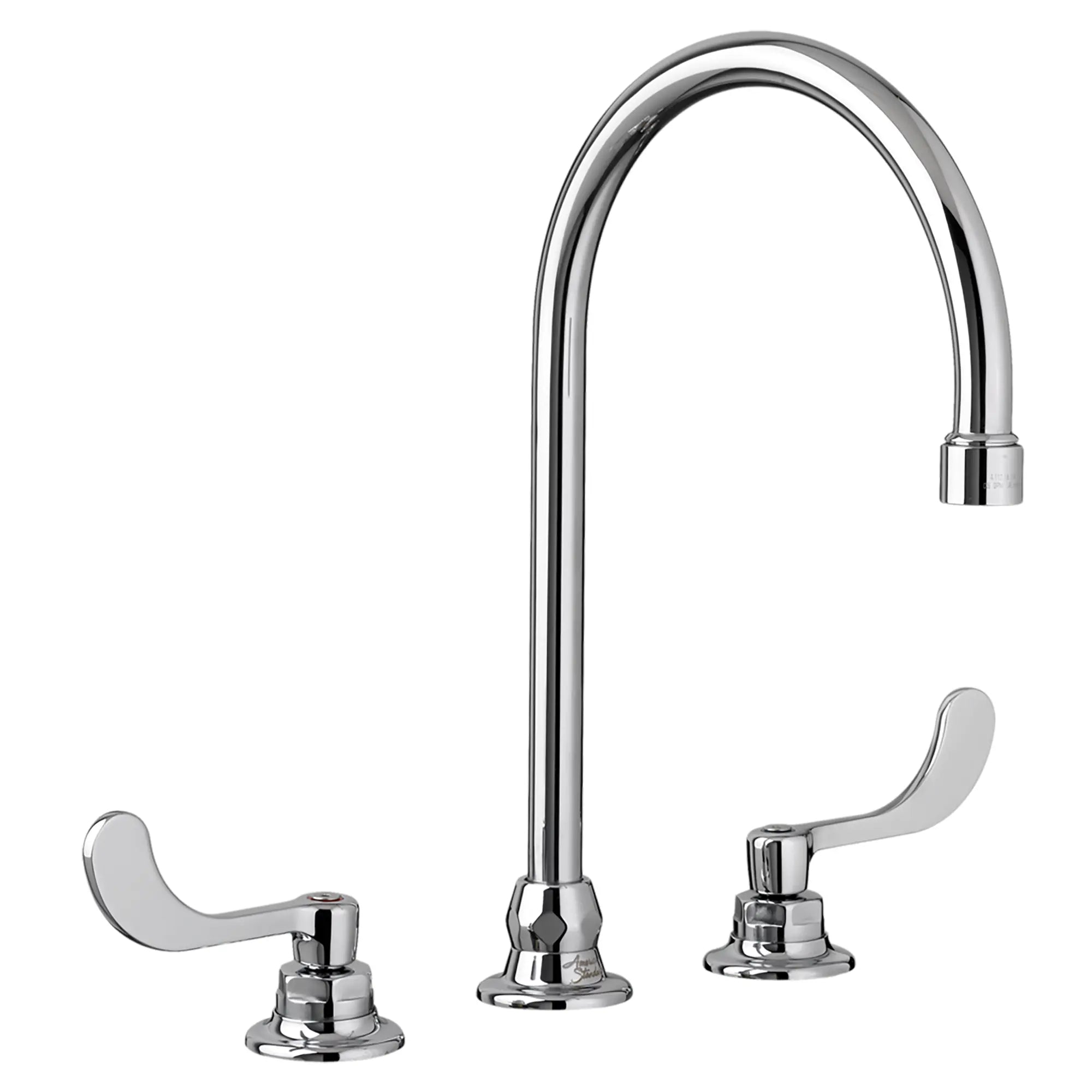Monterrey® 8-Inch Widespread 8-inch Reach Gooseneck Faucet With Wrist Blade Handles 1.5 gpm/5.7 Lpm With Flexible Underbody // POLISHED CHROME // 174712_6540278002_0_CDNwebp.webp