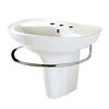 [0268888.020] Ravenna® 8-Inch Widespread Wall-Hung Sink and Semi-Pedestal Leg Combination - White