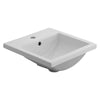 [0642001.020] Studio Carre® Drop-In Sink With Center Hole Only - White