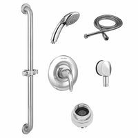 [TU662SG211.002] Commercial Shower System Trim Kit 1.5 gpm/5.7 Lpm with 36-Inch Slide-Grab Bar and Hand Shower - Polished Chrome