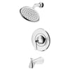 [TU617502.002] Glenmere 2.5 gpm/6.8 L/min Tub and Shower Trim Kit With Showerhead, Double Ceramic Pressure Balance Cartridge - Polished Chrome