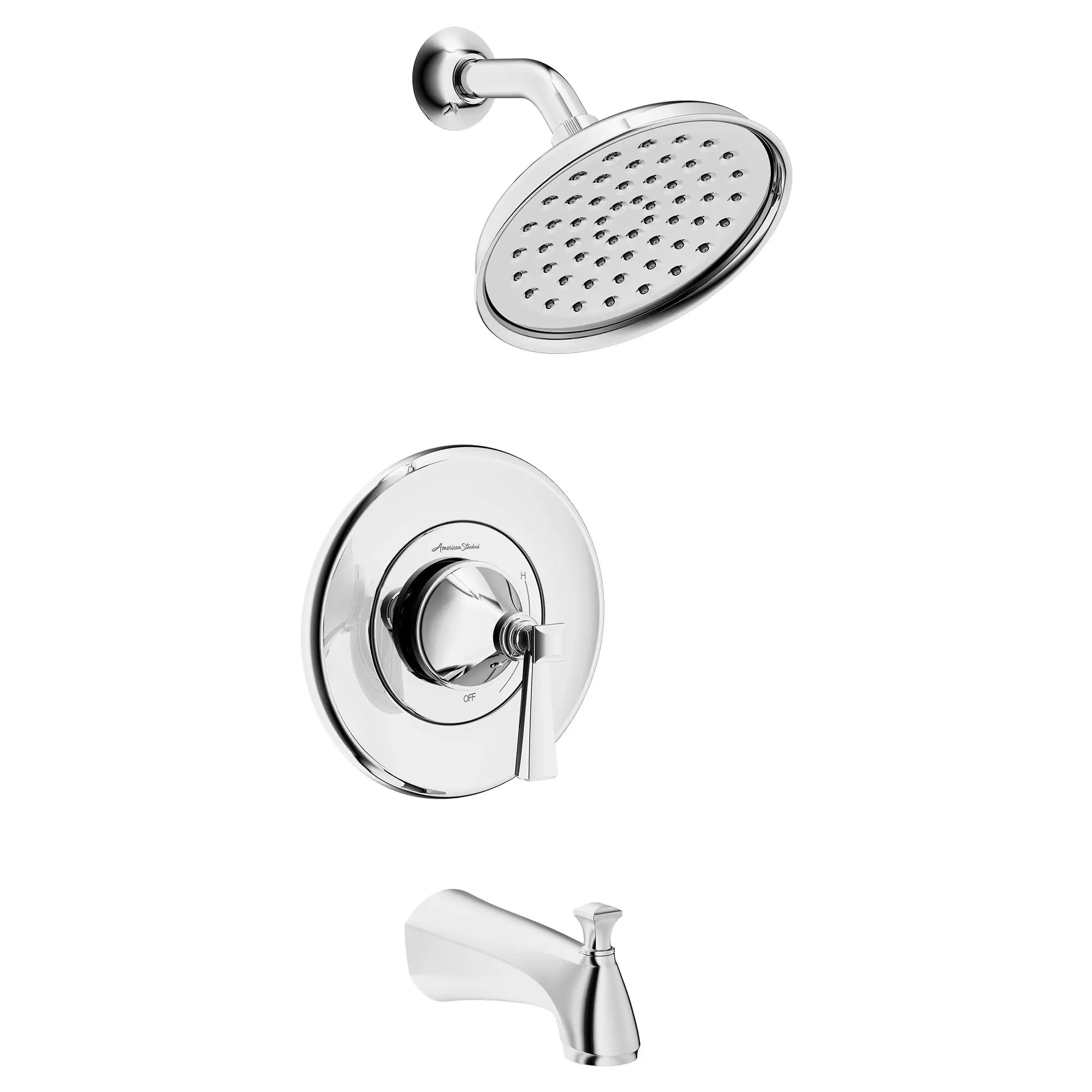 Glenmere 1.8 gpm/6.8 L/min Tub and Shower Trim Kit With Water-Saving Showerhead, Double Ceramic Pressure Balance Cartridge With Lever Handle // TUB & SHOWER / POLISHED CHROME // 175069_TU617502002_TU617508002_1_0_CDNwebp.webp