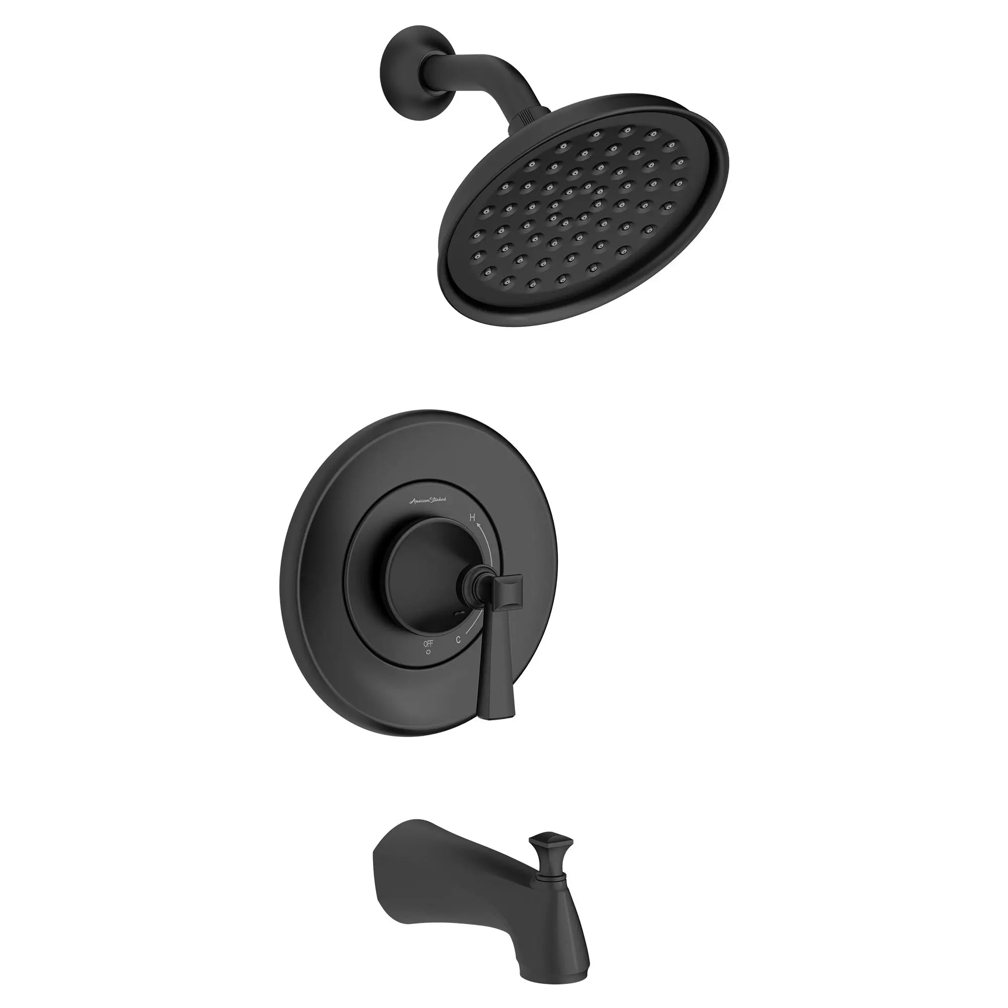 Glenmere 1.8 gpm/6.8 L/min Tub and Shower Trim Kit With Water-Saving Showerhead, Double Ceramic Pressure Balance Cartridge With Lever Handle // TUB & SHOWER / MATTE BLACK // 175076_TU617502243_TU617508243_1_0_CDNwebp.webp
