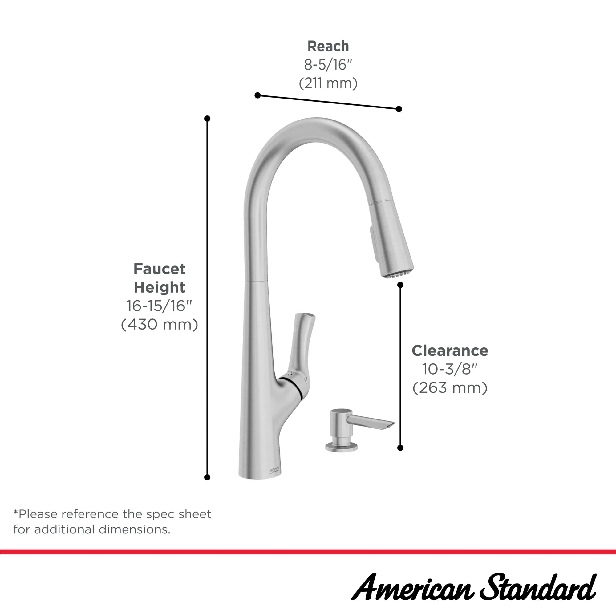 Copley Pull-Down Kitchen Faucet with Soap Dispenser // STAINLESS STEEL // 187799_Copley_Infographic_7032300_0005_OCT2023_0_CDNwebp.webp