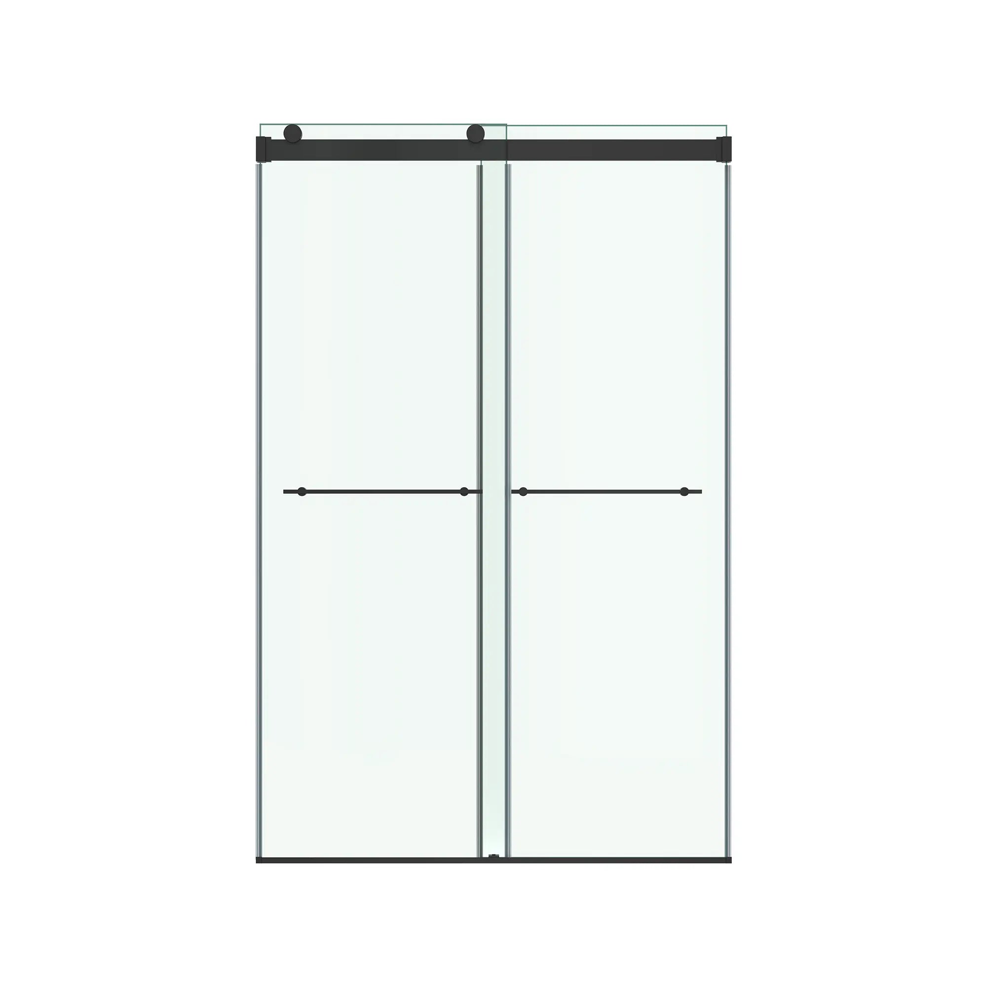 Aspirations 48 x 72-Inch Frameless Sliding Shower Door // 48 X 72 IN / MATTE BLACK // 188247_Aspirations_SiloFront_AM00855400.243_0001_May2023_0_CDNwebp.webp