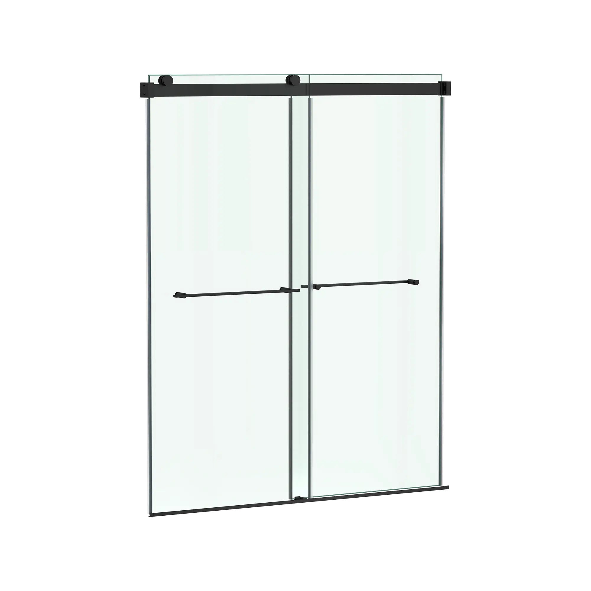 Aspirations 60 x 72-Inch Frameless Sliding Shower Door // 60 X 72 IN / MATTE BLACK // 188288_Aspirations_SiloRight_AM00854400.243_0001_May2023_0_CDNwebp.webp