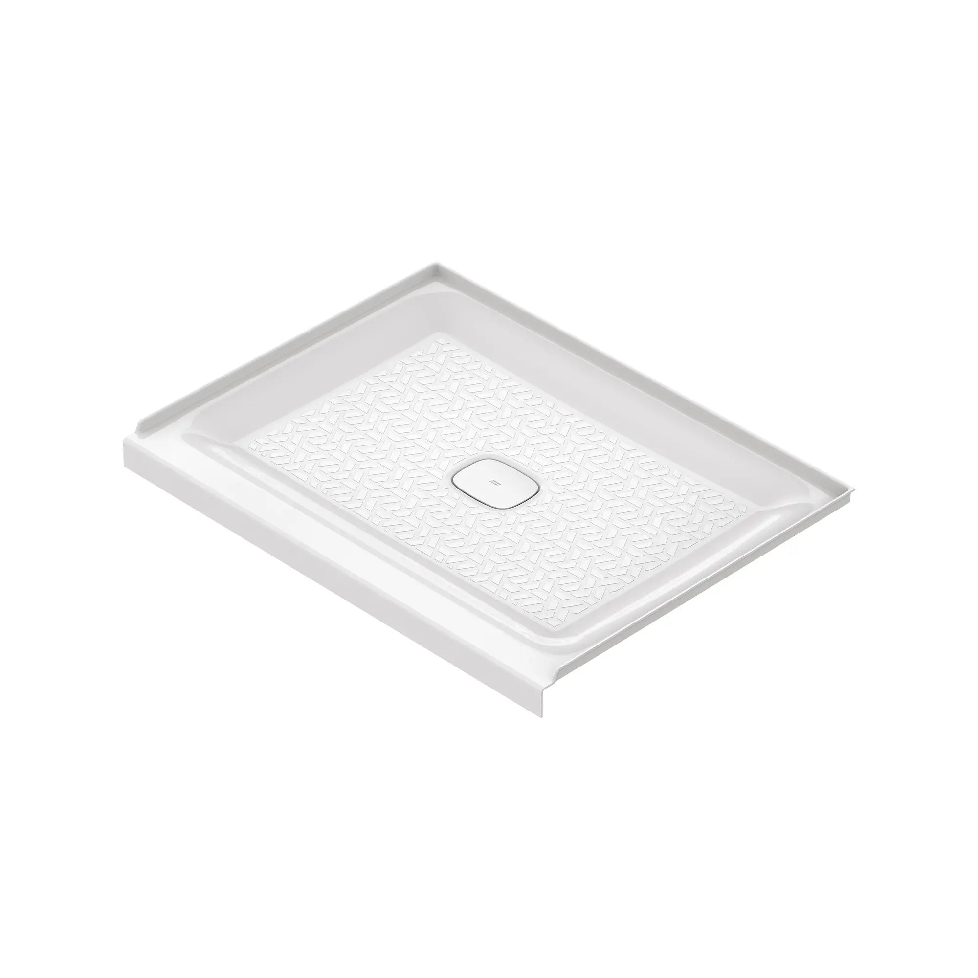 Aspirations 48 x 36-Inch Single Threshold Shower Base With Center Drain // 48 X 36 IN / CENTER / WHITE // 188290_Aspirations_SiloLeft_A8022T-CO_0001_APRIL2023_0_CDNwebp.webp