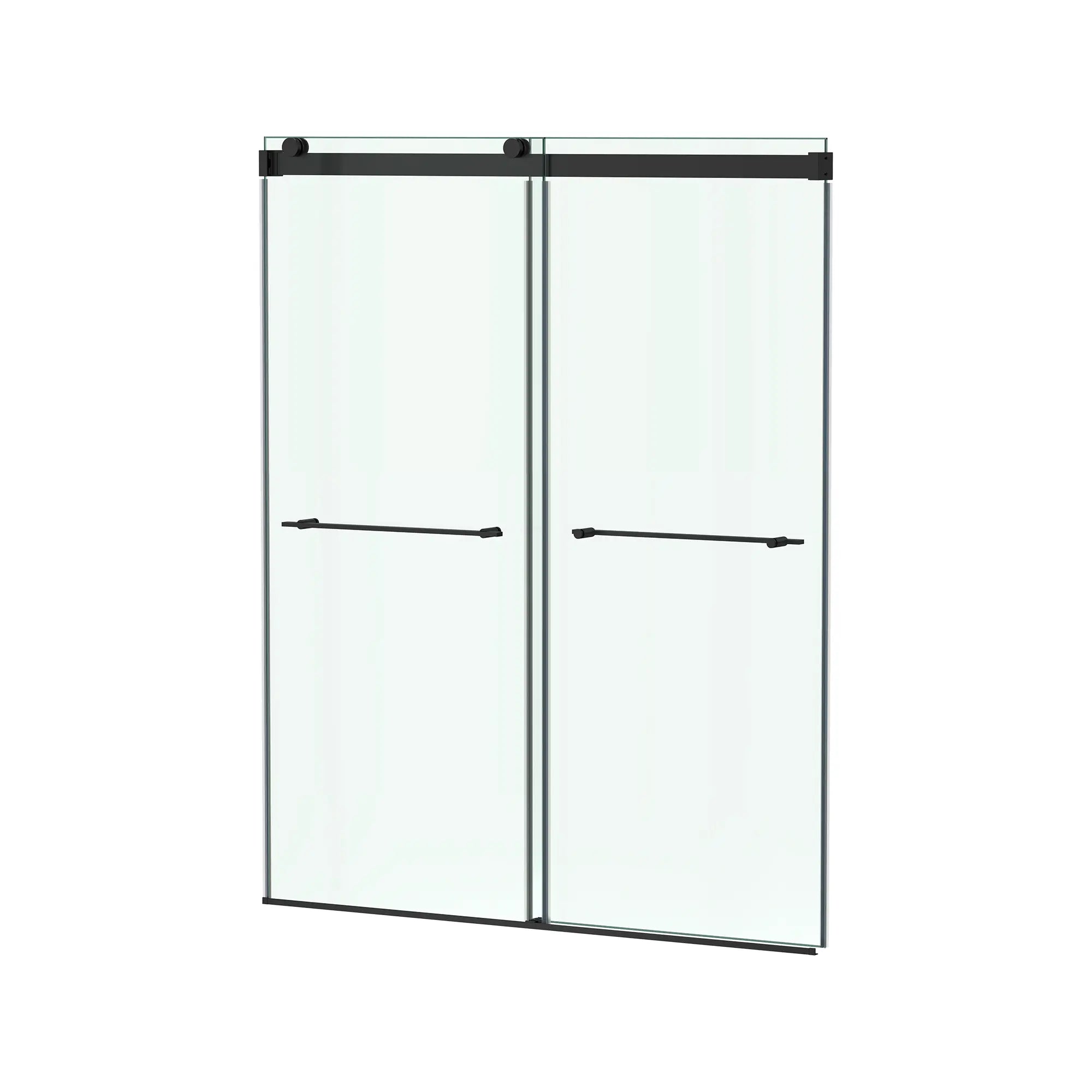 Aspirations 60 x 72-Inch Frameless Sliding Shower Door // 60 X 72 IN / MATTE BLACK // 188294_Aspirations_SiloLeft_AM00854400.243_0001_May2023_0_CDNwebp.webp
