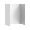 [2952BWT36.020] Aspirations 60 x 36 x 72-Inch Vertical Tile Bath Wall Set - White