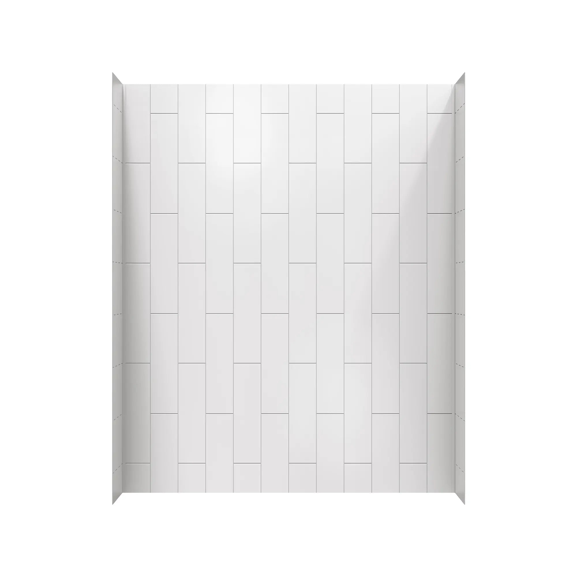 Aspirations 60 x 32 x 72-Inch Vertical Tile Bath Wall Set // WHITE // 188372_Aspirations_SiloFront_2952BWT32.020_0001_APRIL2023_0_CDNwebp.webp